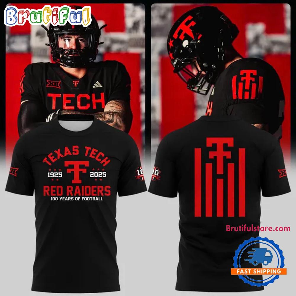 Texas Tech Red Raiders 100 Years of Football 1925-2025 T Shirt