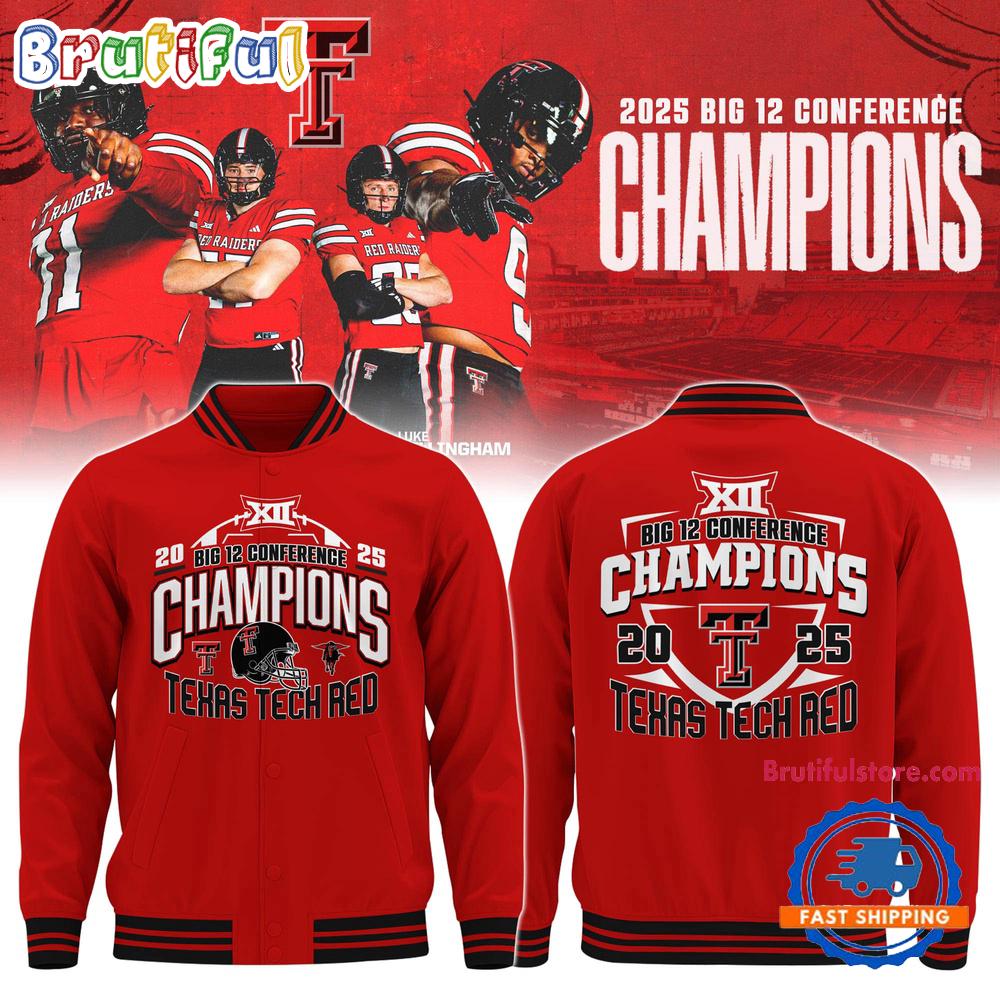Texas Tech Red Raiders 2025 Big 12 Conference Football Champions Limited Edition Bomber Jacket