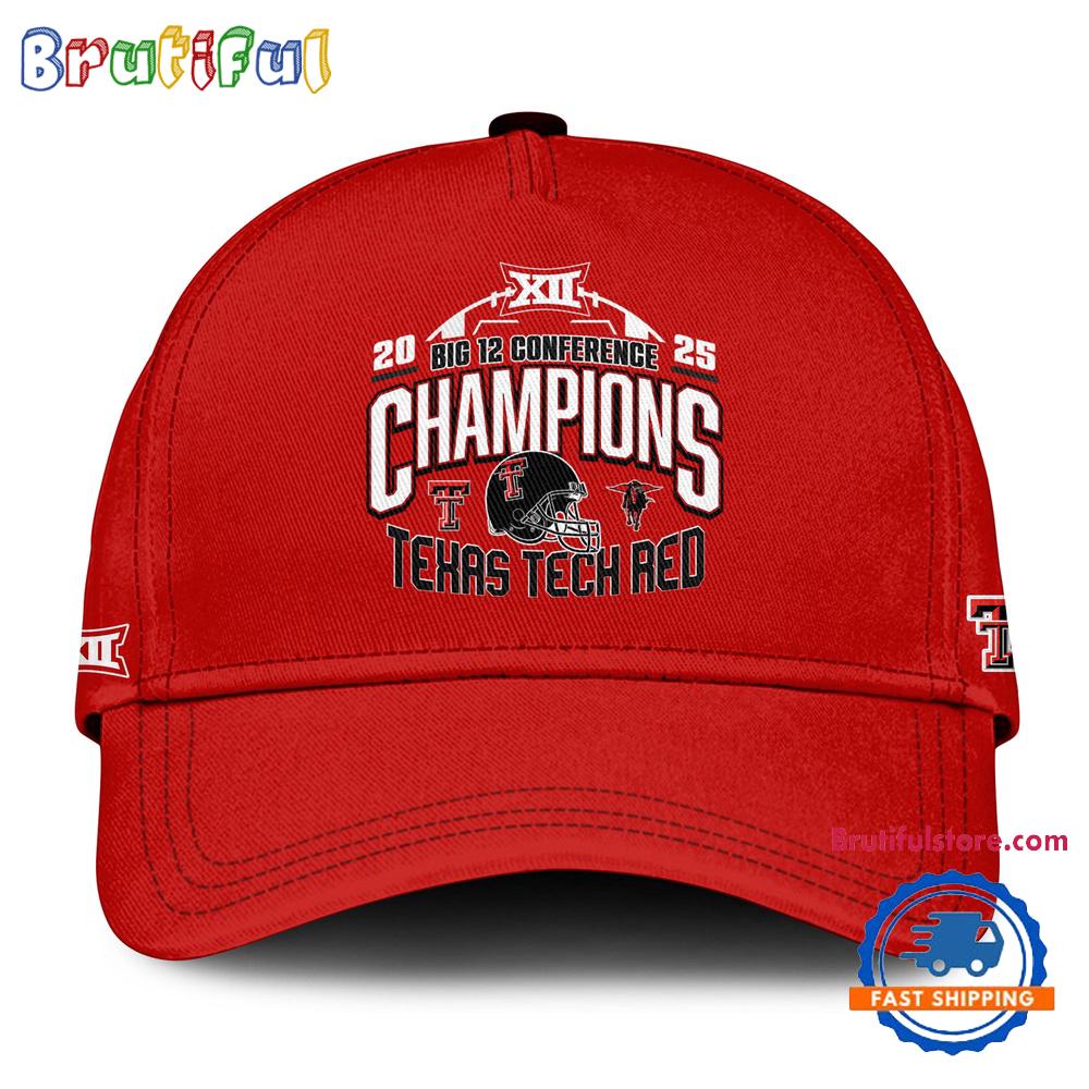 Texas Tech Red Raiders 2025 Big 12 Conference Football Champions Limited Edition Cap