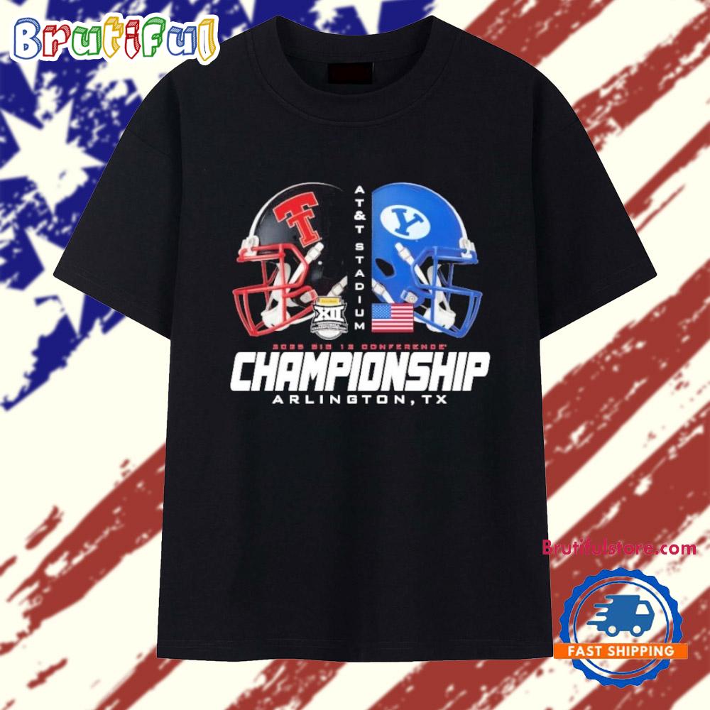 Texas Tech Red Raiders Beat BYU Cougars 2025 Big 12 Conference Champions Helmet Vintage T Shirt