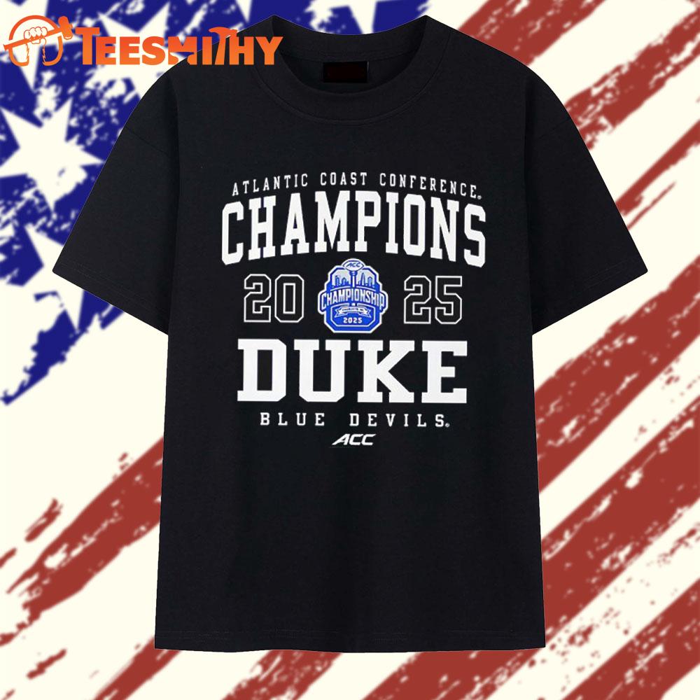 The Duke Blue Devils 2025 ACC Football Champions logo T Shirt