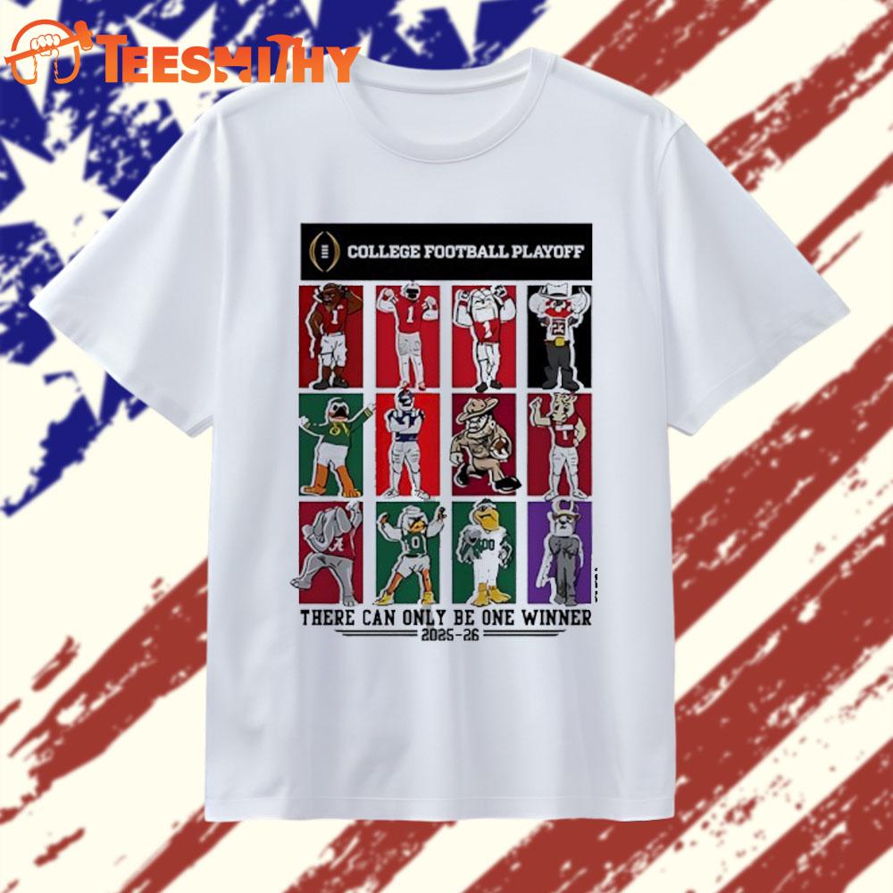 There can only be one winner 2025 College Football Playoff 12 Team mascots T Shirt