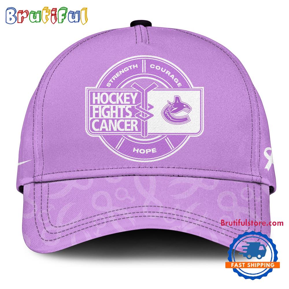 Vancouver Canucks 2025 NHL Hockey Fights Cancer Limited Edition Cap