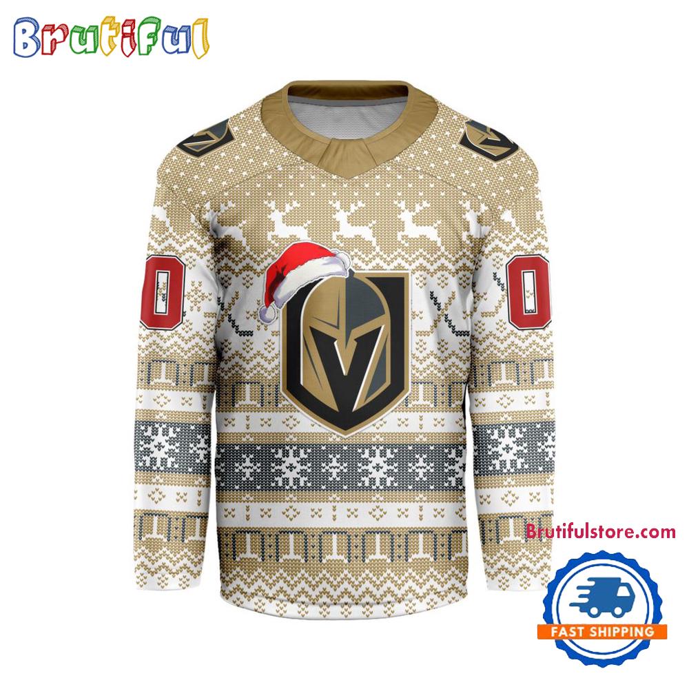Vegas Golden Knights 2025 NHL Christmas Personalized Hockey Jersey Design