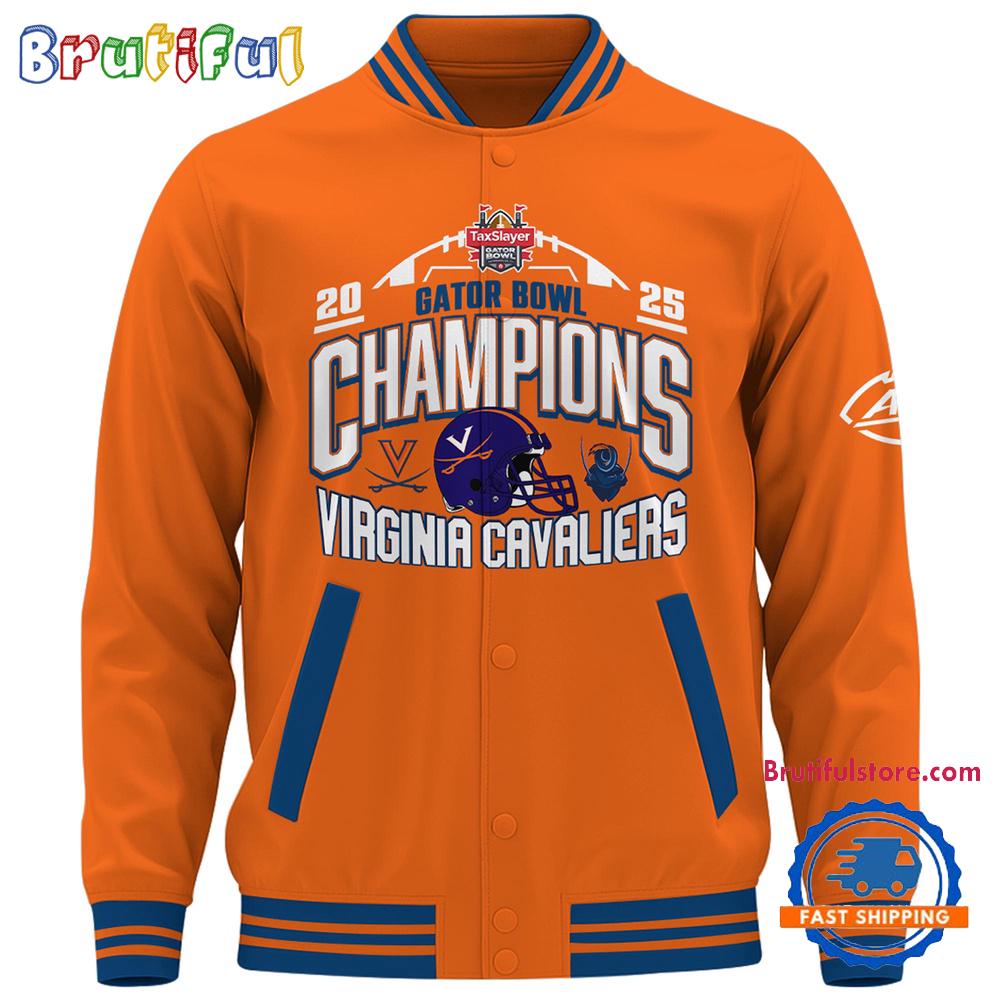 Virginia Cavaliers 2025 TaxSlayer Gator Bowl Champions Limited Edition Baseball Jacket