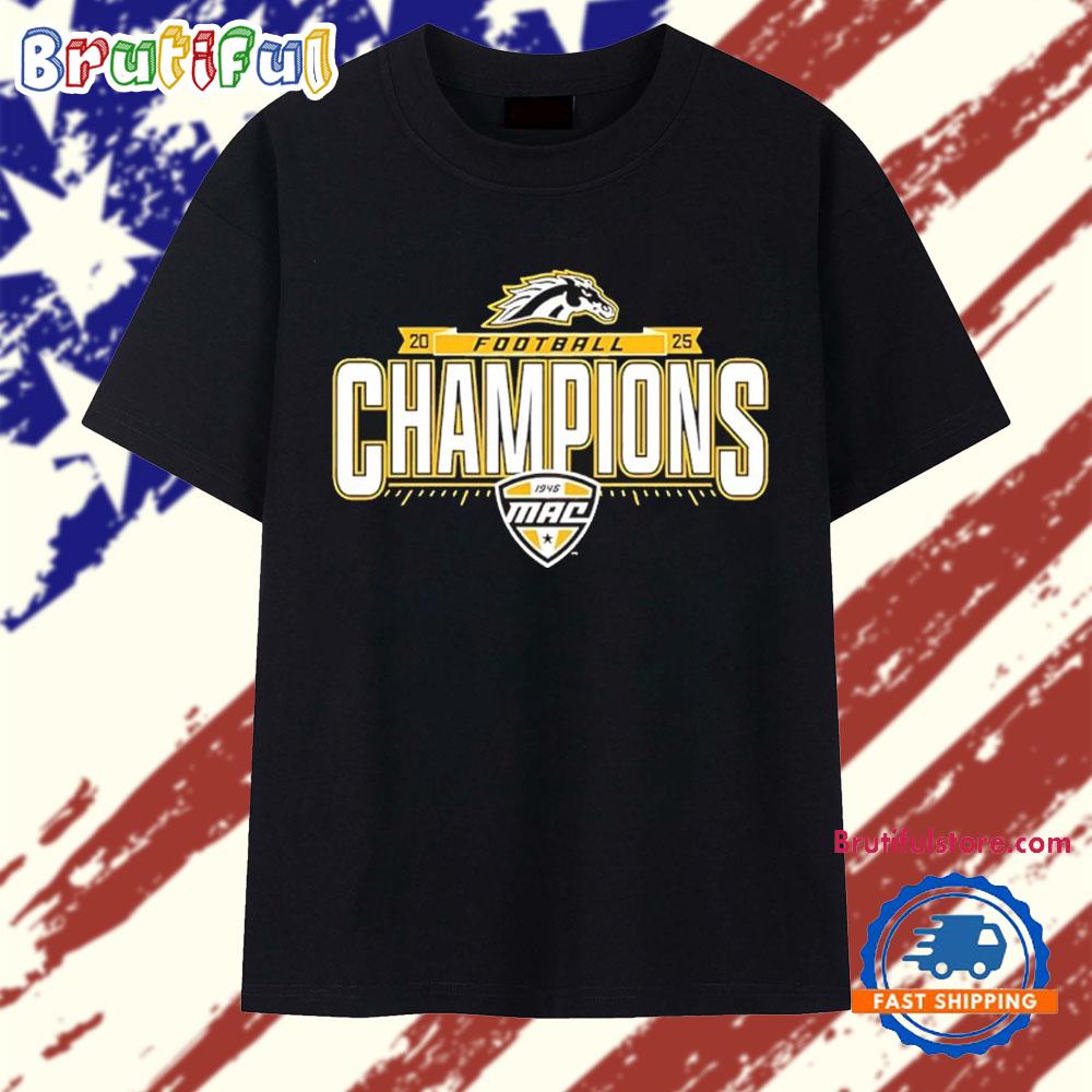 Western Michigan Broncos 2025 MAC Football Champions T Shirt