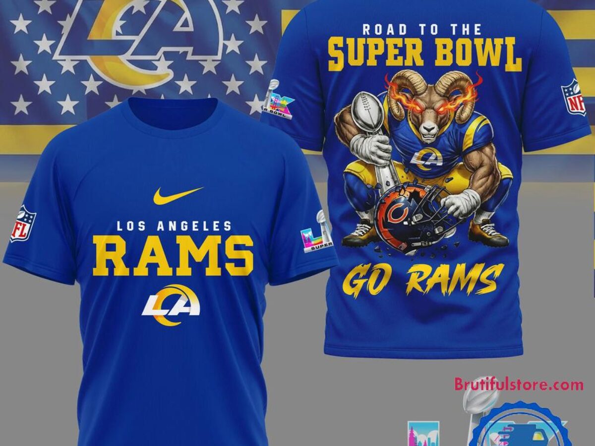 Los Angeles Rams 2026 NFL Road To Super Bowl 3D Shirt