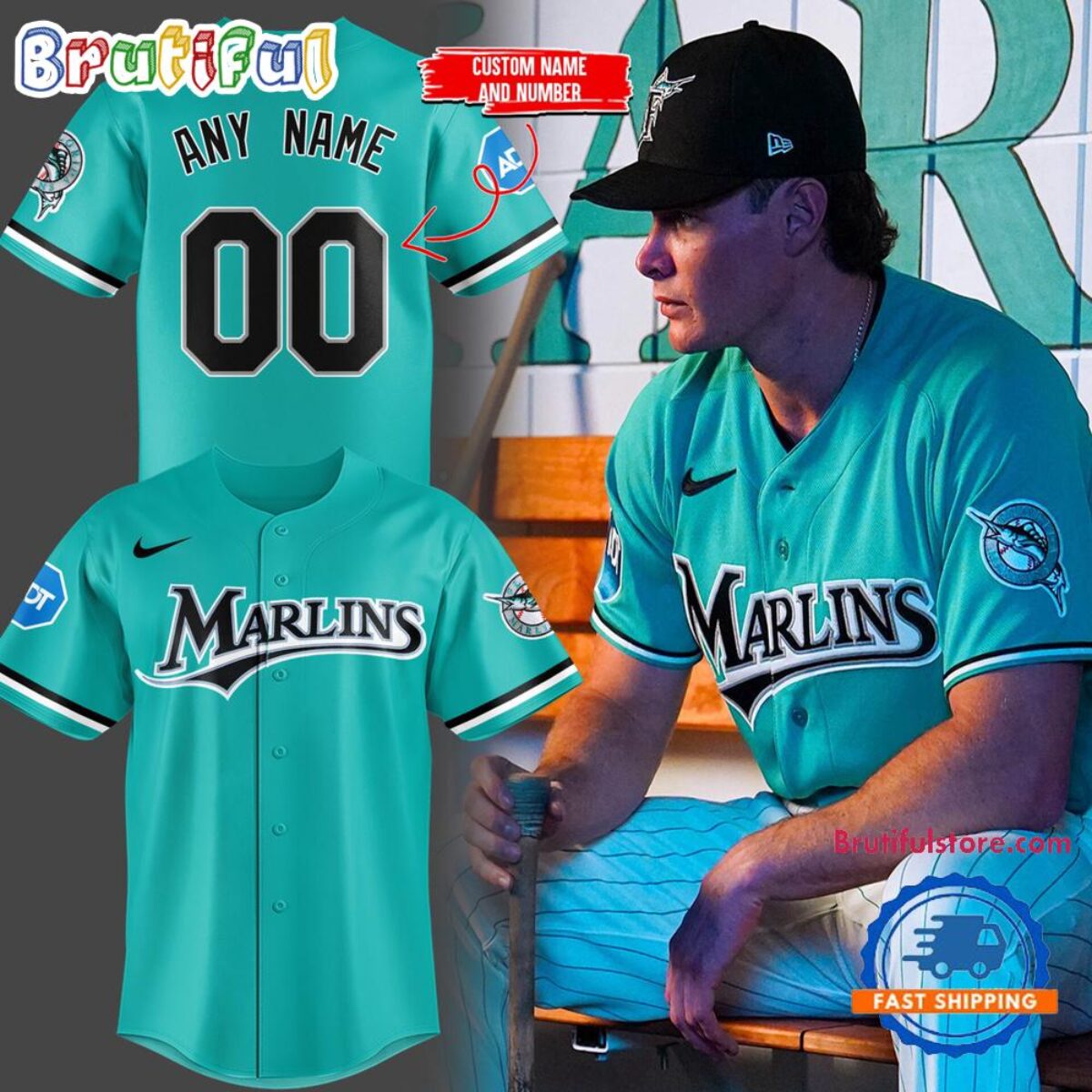 Miami Marlins 2026 New Custom Baseball Jersey