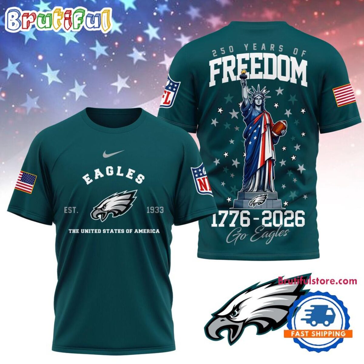 Philadelphia Eagles NFL 250 Years of American Freedom Limited
