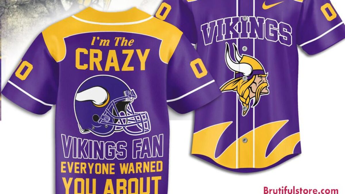 Minnesota Vikings 2026 NFL Crazy Football Fan Personalized Jersey