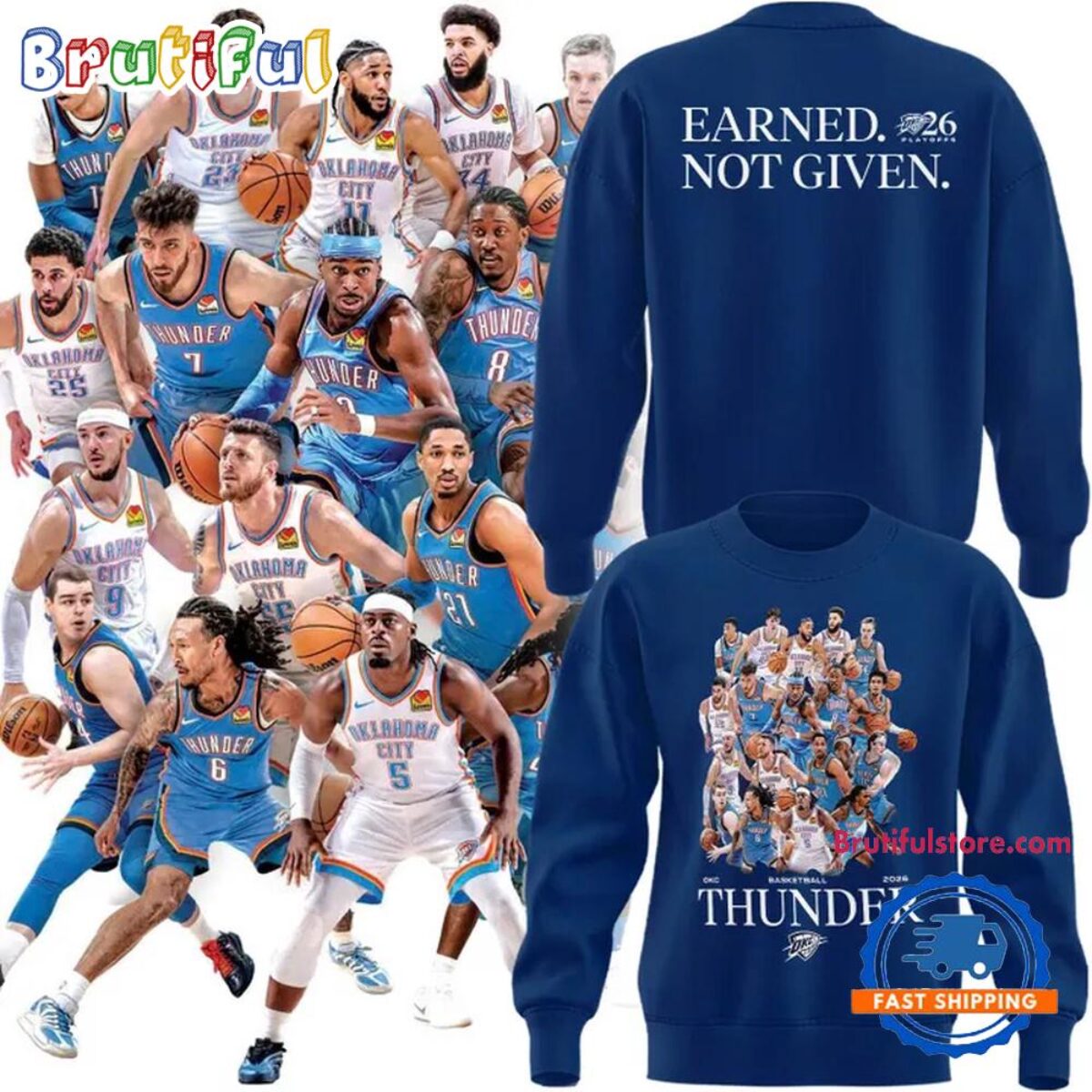 2026 Oklahoma City Thunder Playoffs All Team Sweatshirt