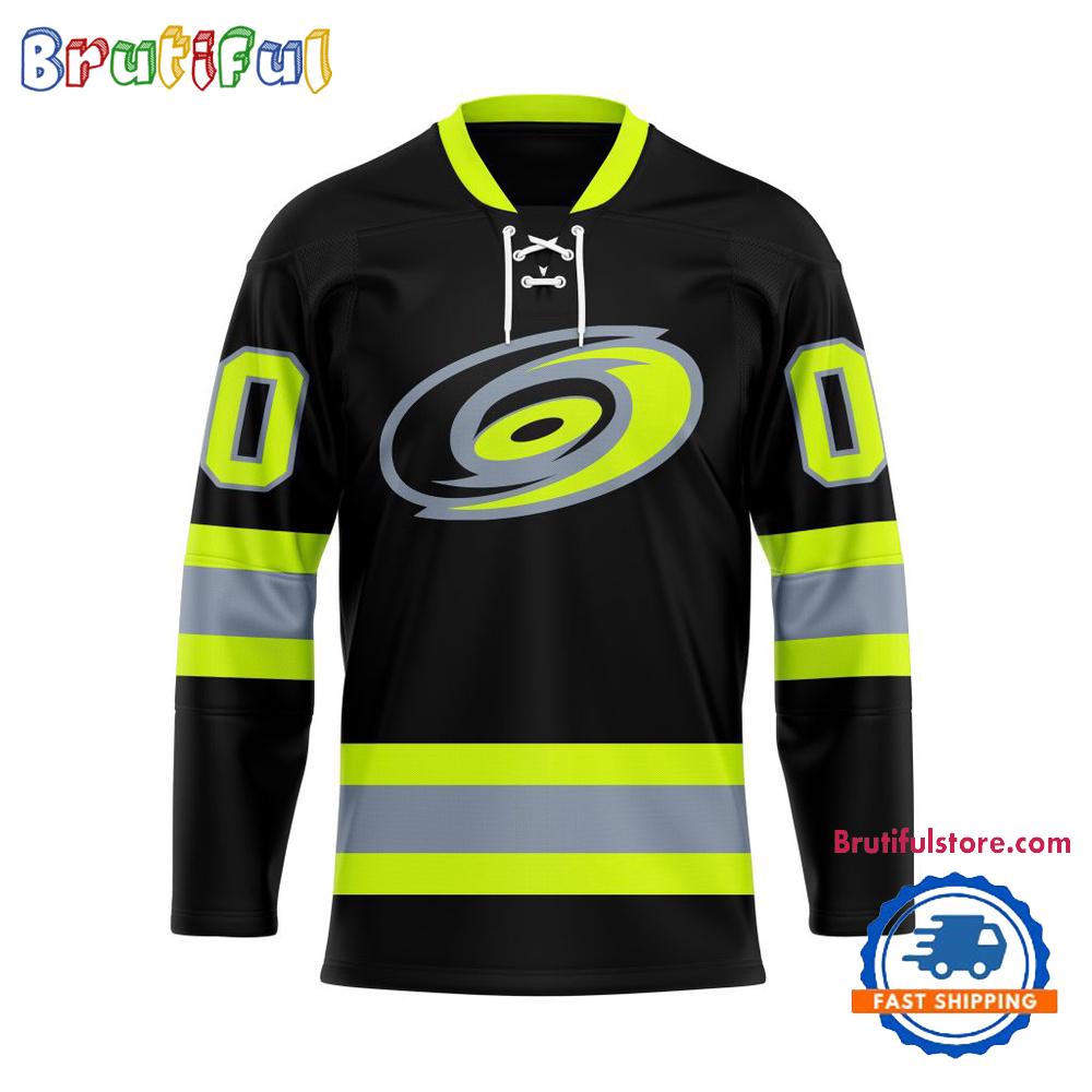 NHL Carolina Hurricanes Honoring Firefighters Lace Hockey Jersey