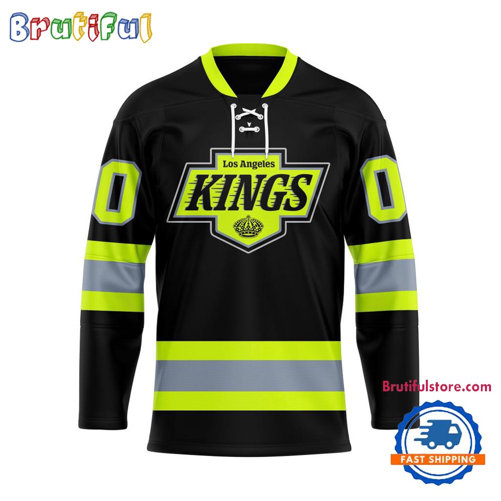 NHL Los Angeles Kings Honoring Firefighters Lace Hockey Jersey