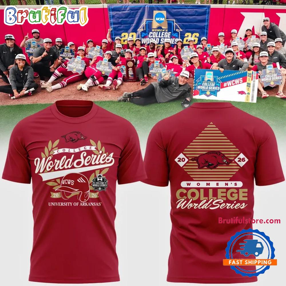 Arkansas Razorbacks Softball 2026 College World Series New Design T Shirt Arkansas Razorbacks Softball 2026 College World Series New Design T Shirt