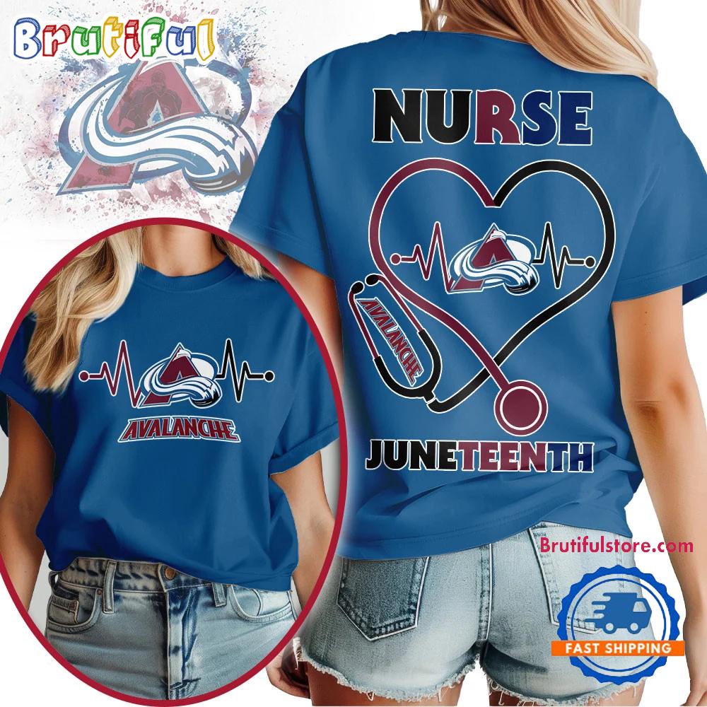 Colorado Avalanche NHL Nurse Appreciation Juneteenth Unisex 3D Shirt Colorado Avalanche NHL Nurse Appreciation Juneteenth Unisex 3D Shirt