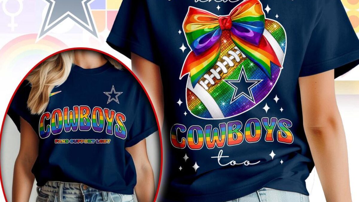 Dallas Cowboys 2026 NFL Pride Month Football Bow Unisex 3D Shirt