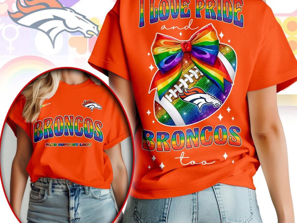 Denver Broncos 2026 NFL Pride Month Football Bow Unisex 3D Shirt