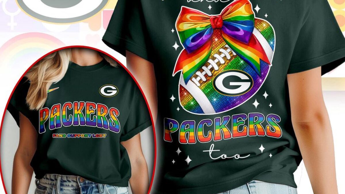 Green Bay Packers 2026 NFL Pride Month Football Bow Unisex 3D Shirt