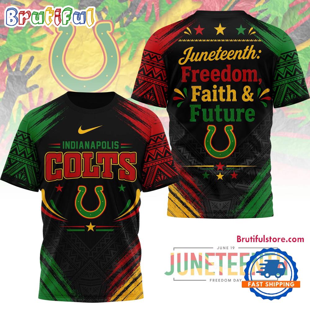 Indianapolis Colts NFL Juneteeth Freedom Faith & Future 2026 Limited 3D Shirt Indianapolis Colts NFL Juneteeth Freedom Faith & Future 2026 Limited 3D Shirt