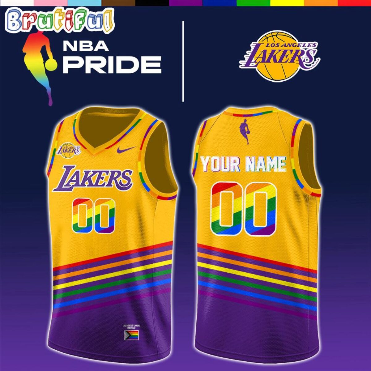 Los Angeles Lakers 2026 NBA x Pride Day Limited Edition Basketball