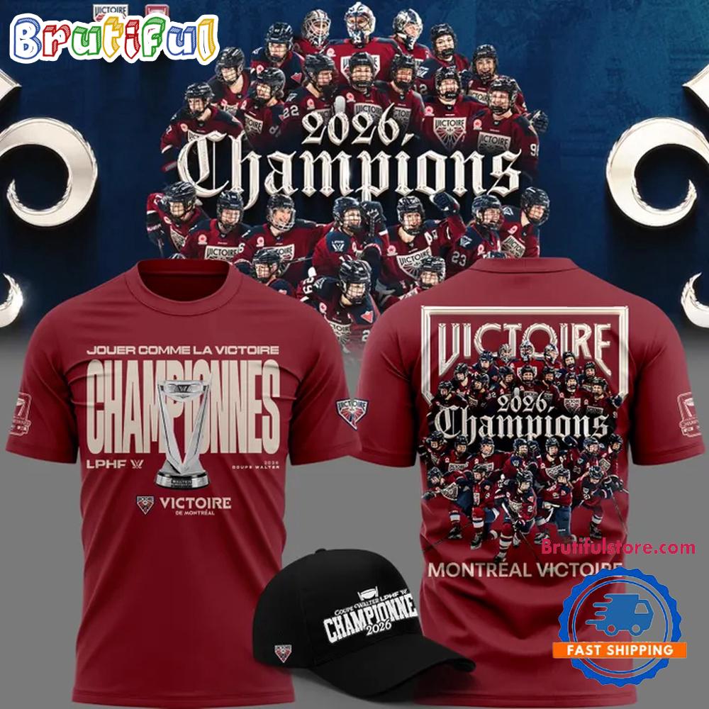 Montreal Victoire 2026 PWHL Walter Cup Champions Team Graphic Design 3D Shirt Montreal Victoire 2026 PWHL Walter Cup Champions Team Graphic Design 3D Shirt