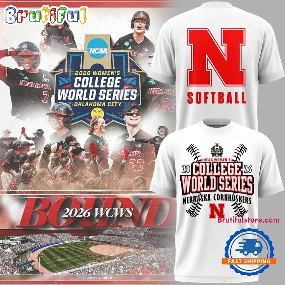Nebraska Huskers Softball 2026 NCAA Women's College World Series White T Shirt Nebraska Huskers Softball 2026 NCAA Women's College World Series White T Shirt