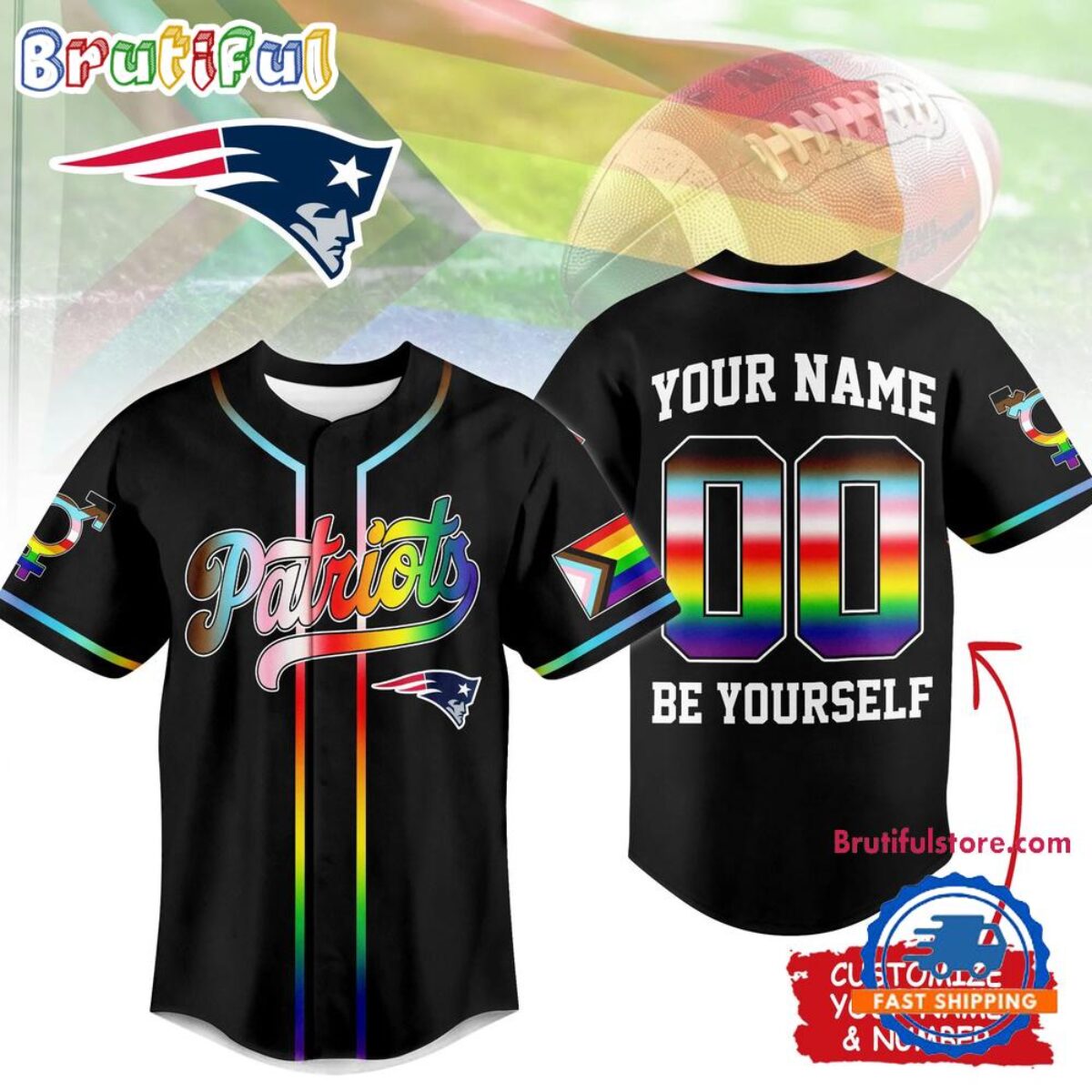 New England Patriots 2026 NFL Pride Month Limited Edition Baseball