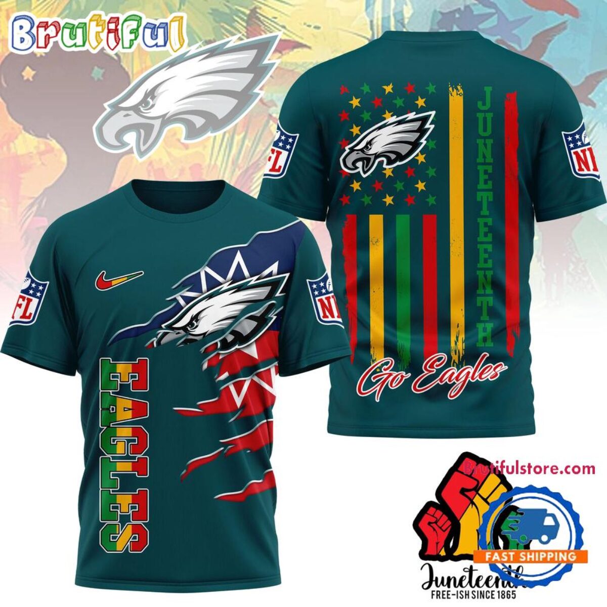 Philadelphia Eagles 2026 NFL Juneteenth Freedom Limited Edition 3D
