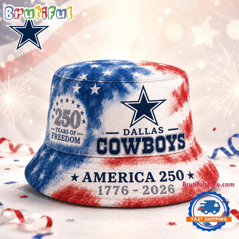 Dallas Cowboys NFL Ameica 250 Years Of Freedom Bucket Hat Dallas Cowboys NFL Ameica 250 Years Of Freedom Bucket Hat