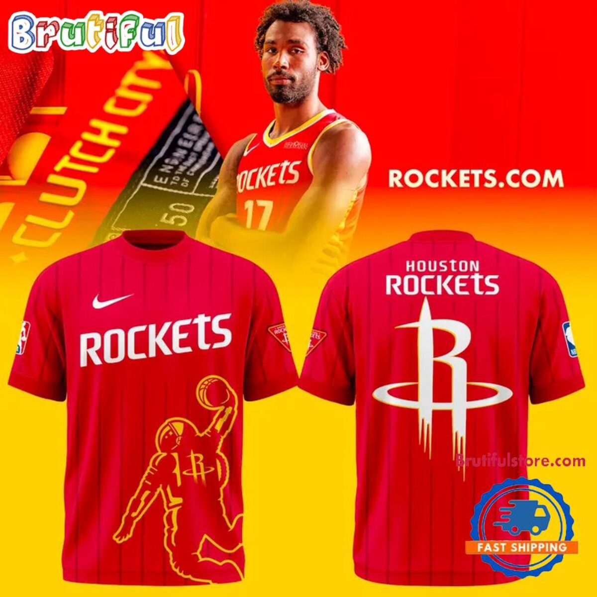Houston rockets T シャツ ロケッツ nba イラスト ミリタリーシャツ