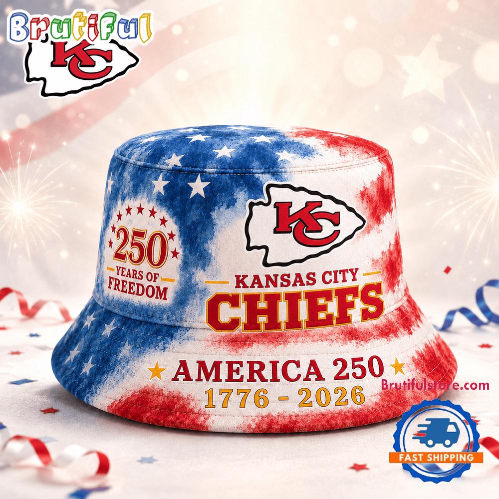 Kansas City Chiefs NFL Ameica 250 Years Of Freedom Bucket Hat Kansas City Chiefs NFL Ameica 250 Years Of Freedom Bucket Hat