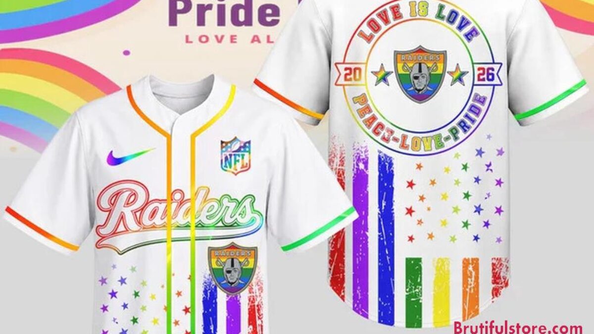 【超貴重‼️】Nike Las Vegas Raiders ユニフォーム MLB Las Vegas Raiders 2026 NFL Pride Love Limited Edition Baseball Jersey