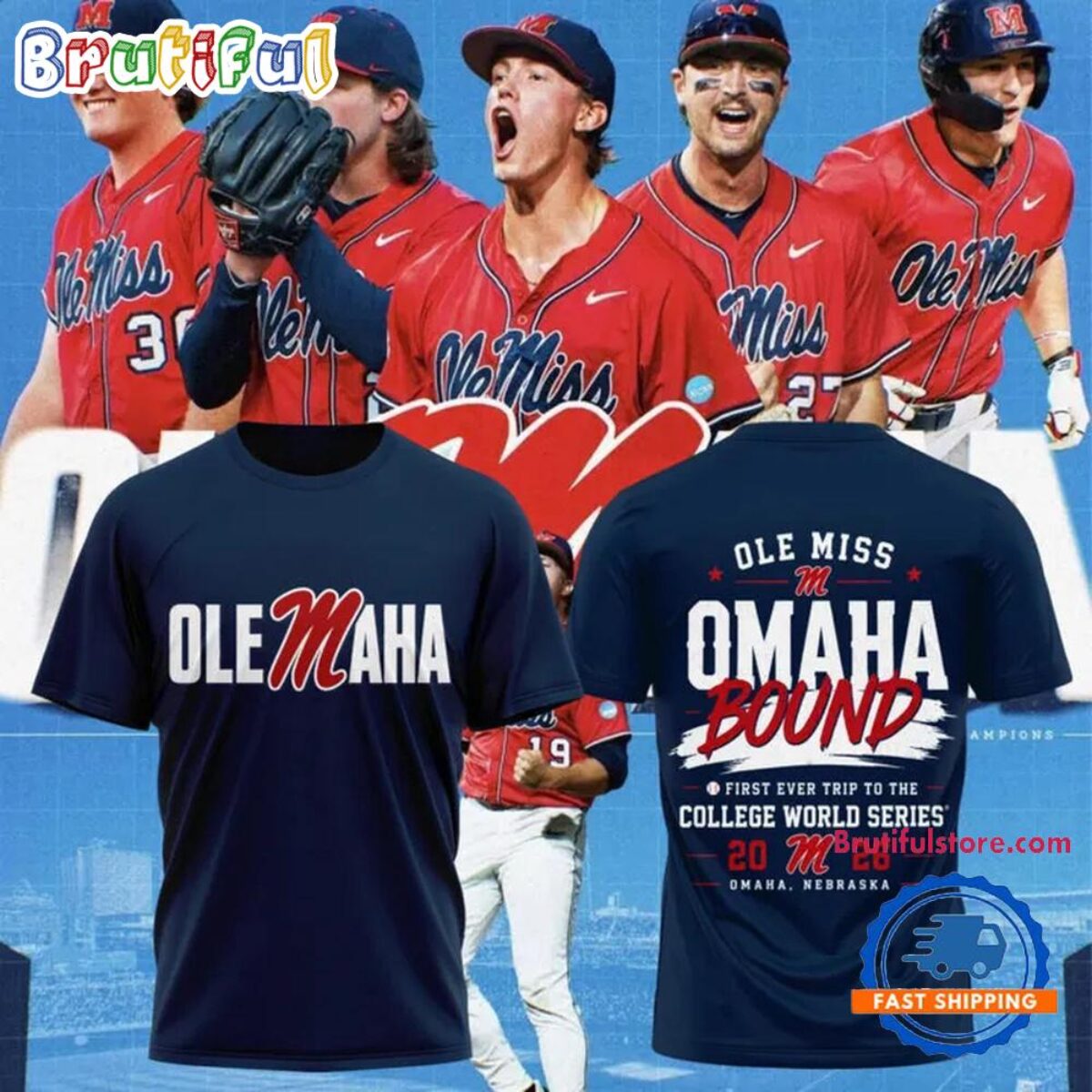 ■美品■希少■NCAA■ノースダコタ■ベースボールシャツ■ユニフォーム■カレッジ Ole Miss Rebels 2026 NCAA Baseball Men's College World Series