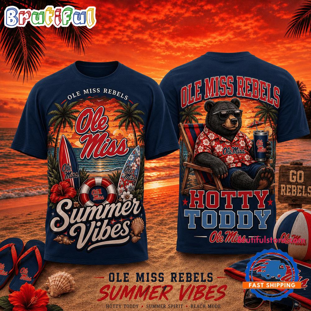 Ole Miss Rebels 2026 NCAA Summer Vibes Limited Edition 3D T Shirt Ole Miss Rebels 2026 NCAA Summer Vibes Limited Edition 3D T Shirt
