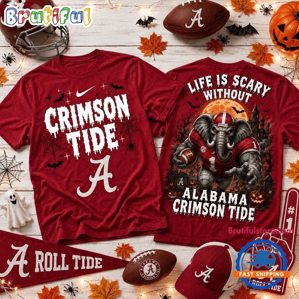 Alabama Crimson Tide 2026 NCAA Halloween New Design 3D Shirt Alabama Crimson Tide 2026 NCAA Halloween New Design 3D Shirt