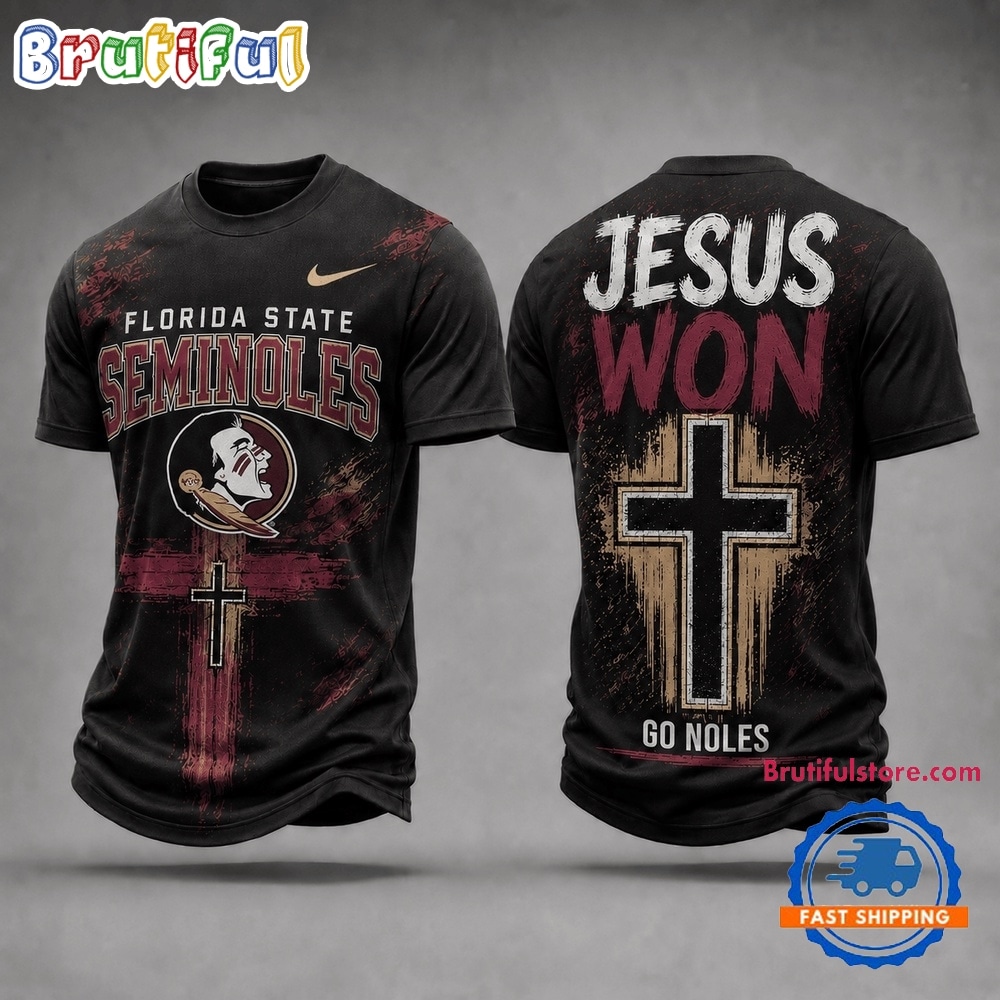 Florida State Seminoles NCAA Jesus Won New Design 3D Shirt Florida State Seminoles NCAA Jesus Won New Design 3D Shirt