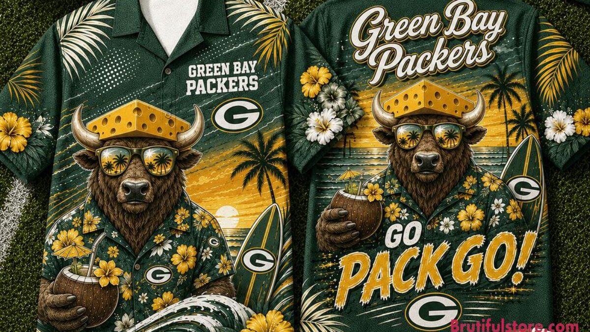 Green Bay Packers 2026 NFL Mascot Beach Vibes Summer Hawaiian Shirt