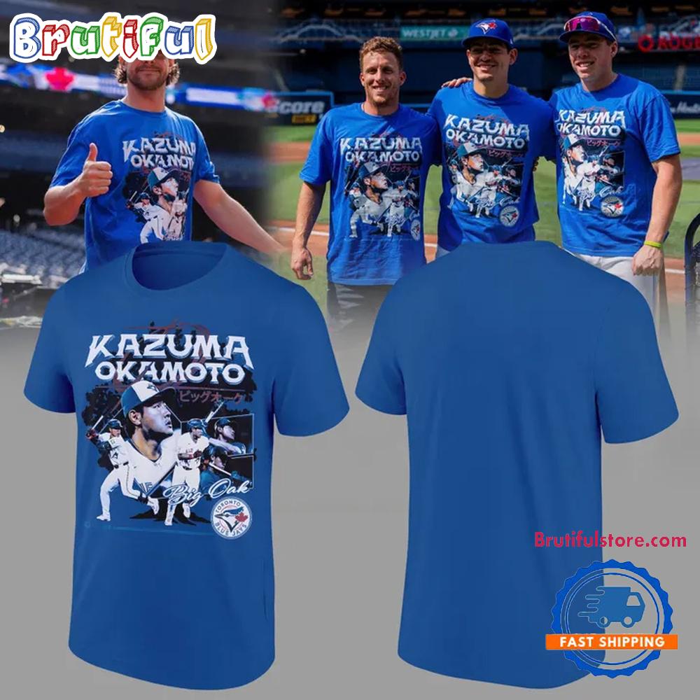 Kazuma Okamoto Toronto Blue Jays 2026 Signatures Print T Shirt Kazuma Okamoto Toronto Blue Jays 2026 Signatures Print T Shirt