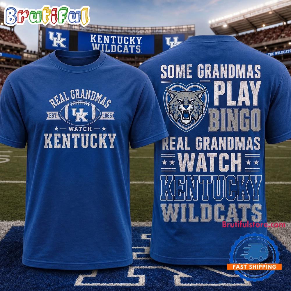 Kentucky Wildcats NCAA Real Grandma Team Unisex 3D Shirt Kentucky Wildcats NCAA Real Grandma Team Unisex 3D Shirt