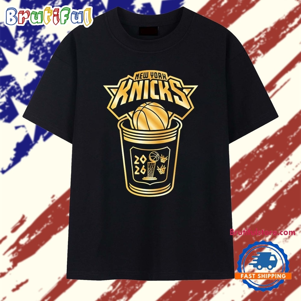 New York Knicks 2026 Championship Trophy T Shirt New York Knicks 2026 Championship Trophy T Shirt