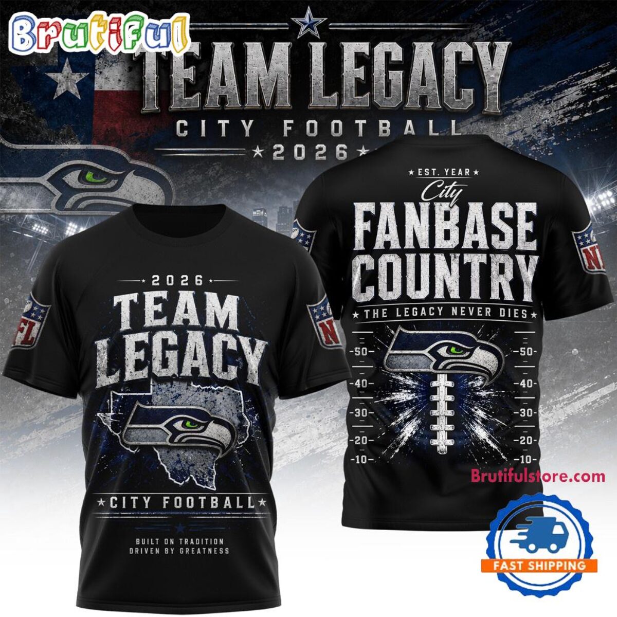 Seattle Seahawks NFL Gridiron Dynasty Limited Edition 3D Shirt