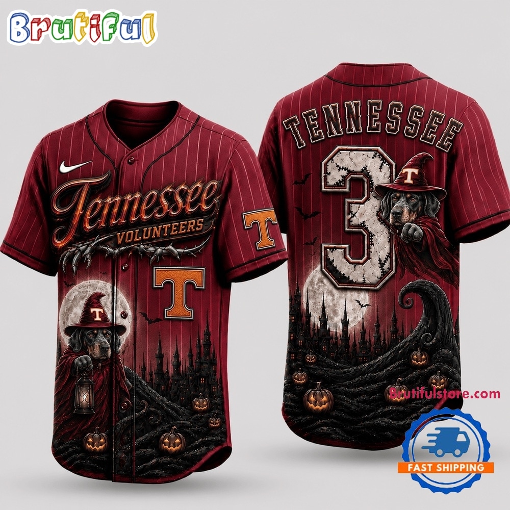 Tennessee Volunteers 2026 NCAA Spooky Mascot Halloween Personalized Baseball Jersey Shirt Tennessee Volunteers 2026 NCAA Spooky Mascot Halloween Personalized Baseball Jersey Shirt