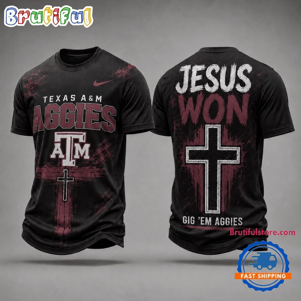 Texas A&M Aggies NCAA Jesus Won New Design 3D Shirt Texas A&M Aggies NCAA Jesus Won New Design 3D Shirt