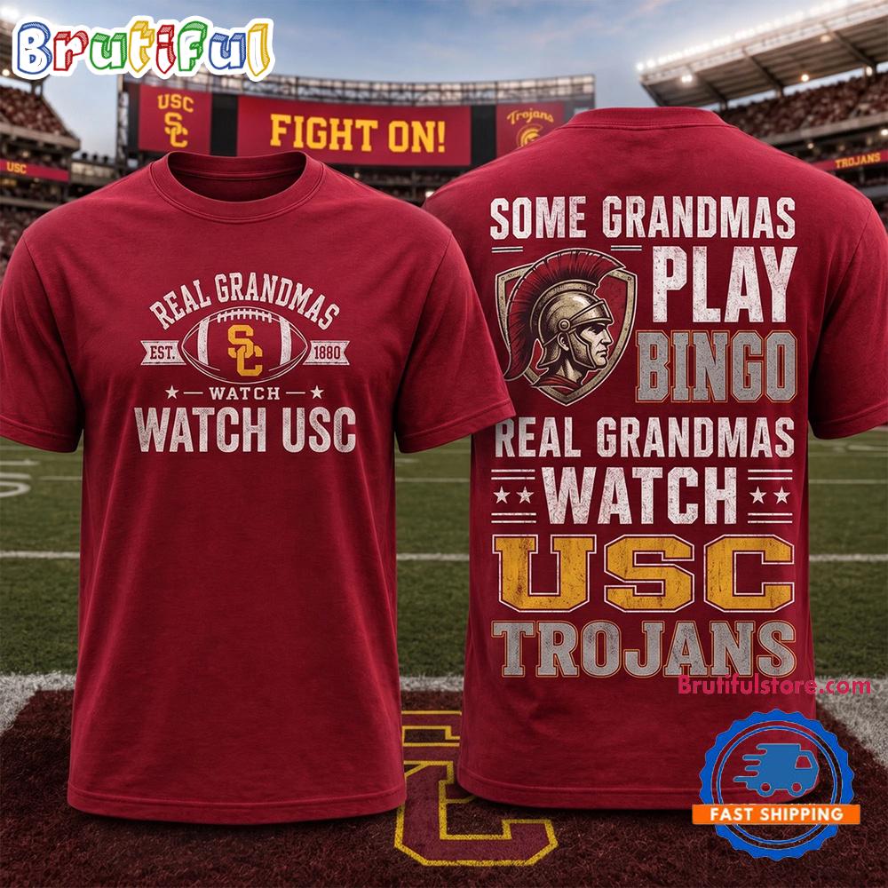 USC Trojans NCAA Real Grandma Team Unisex 3D Shirt USC Trojans NCAA Real Grandma Team Unisex 3D Shirt