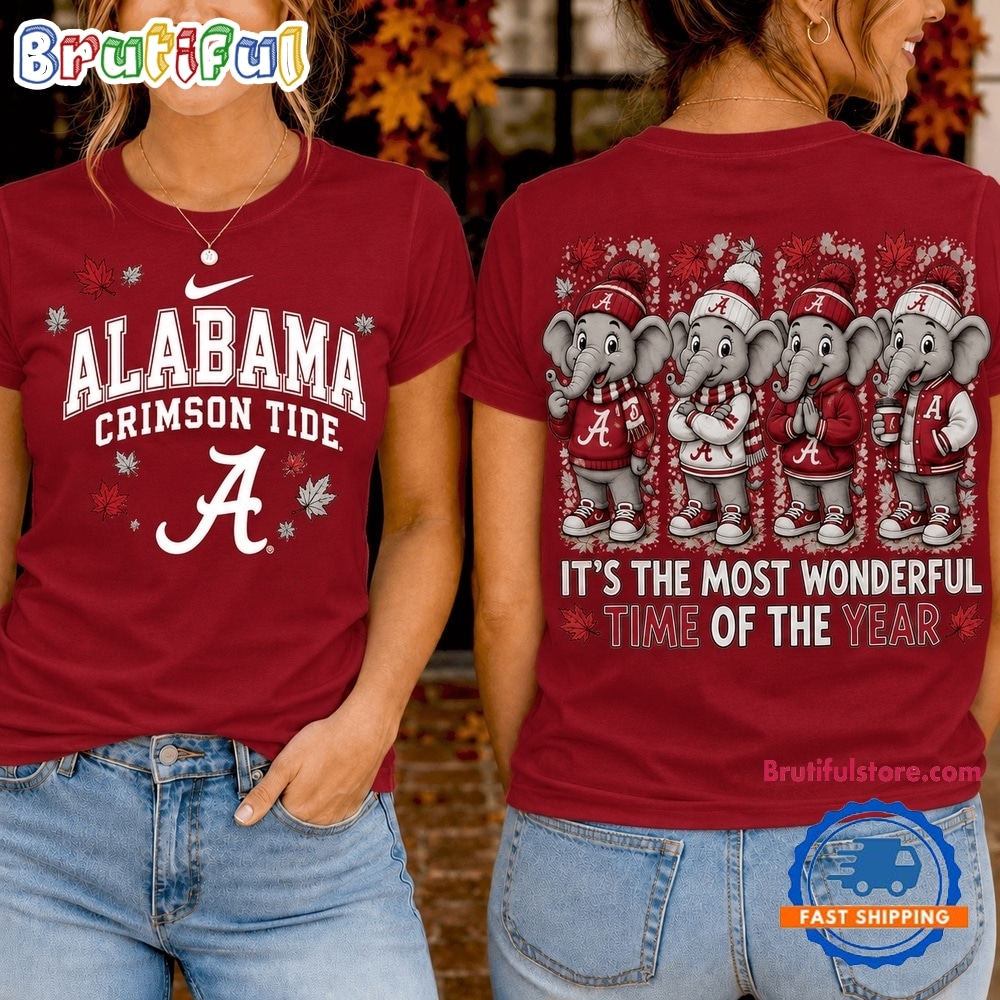 Alabama Crimson Tide 2026 NCAA Autumn Festive Cheer T Shirt Alabama Crimson Tide 2026 NCAA Autumn Festive Cheer T Shirt