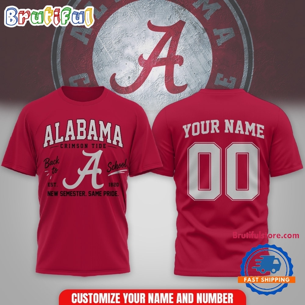 Alabama Crimson Tide NCAA Campus Pride Back to School 2026 Personalized 3D Shirt Alabama Crimson Tide NCAA Campus Pride Back to School 2026 Personalized 3D Shirt