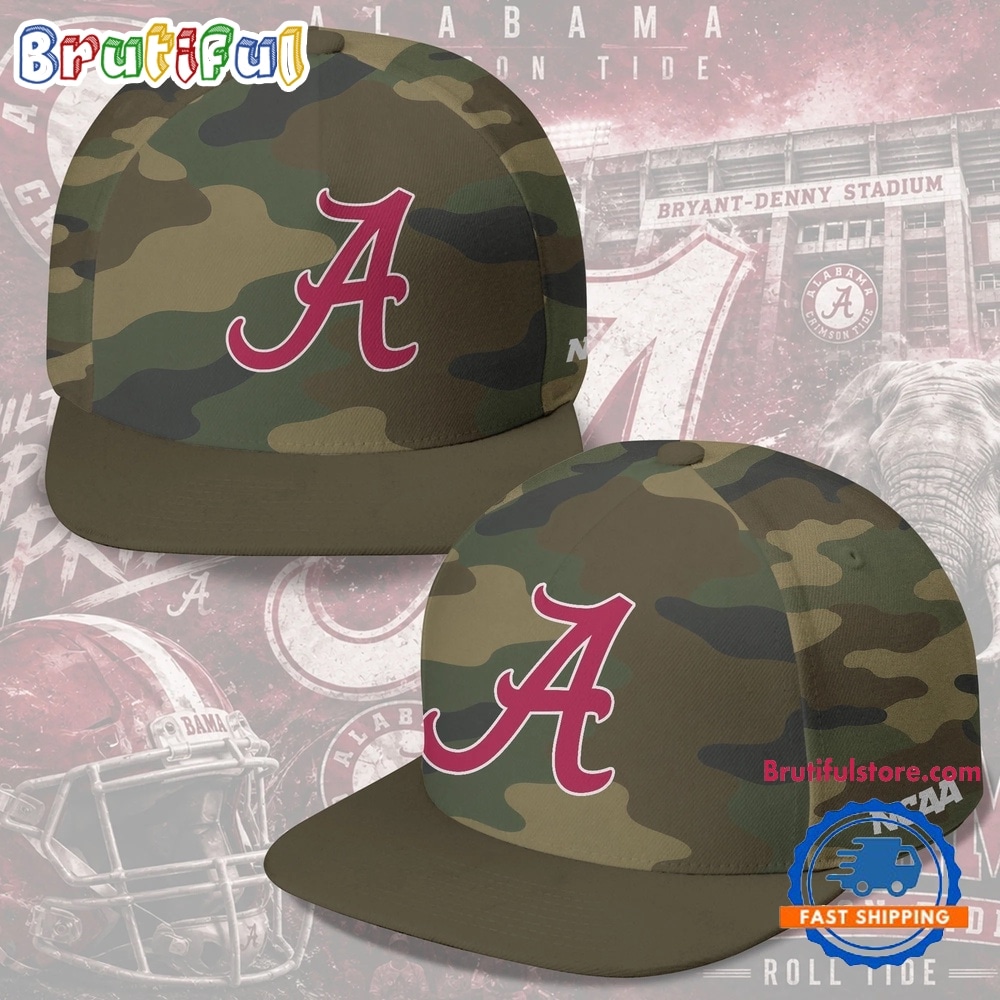 Alabama Crimson Tide NCAA Field Ops Camo Snapback Cap Alabama Crimson Tide NCAA Field Ops Camo Snapback Cap