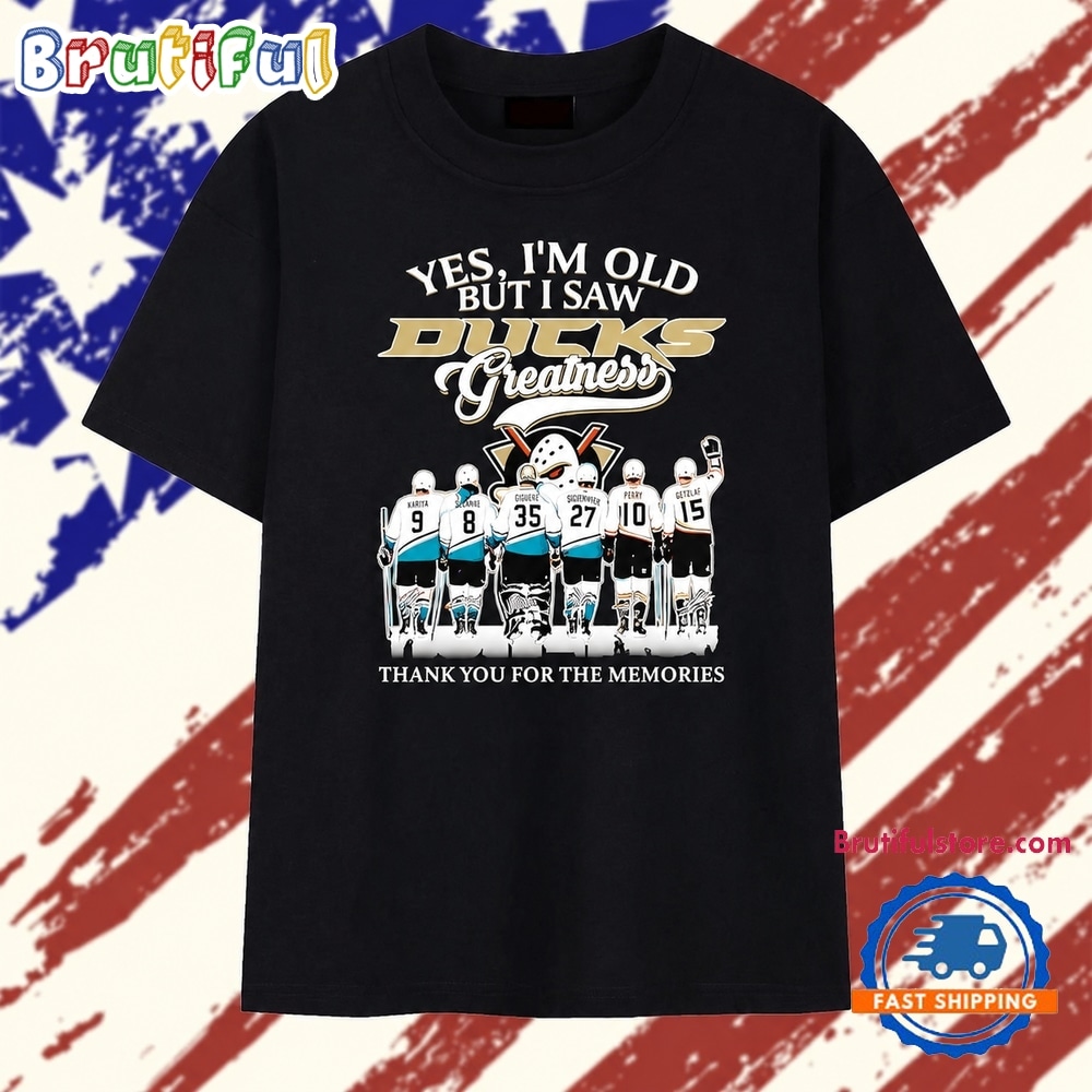 Anaheim Ducks Greatness Kariya Selanne Giguere Niedermayer Perry Getzlaf Signature T Shirt Anaheim Ducks Greatness Kariya Selanne Giguere Niedermayer Perry Getzlaf Signature T Shirt