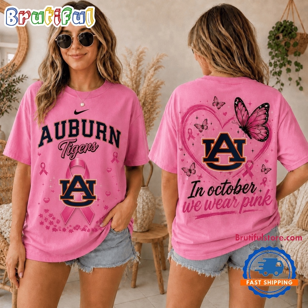 Auburn Tigers 2026 NCAA Pink October Breast Cancer Awareness Fan Pride Unisex T Shirt Auburn Tigers 2026 NCAA Pink October Breast Cancer Awareness Fan Pride Unisex T Shirt