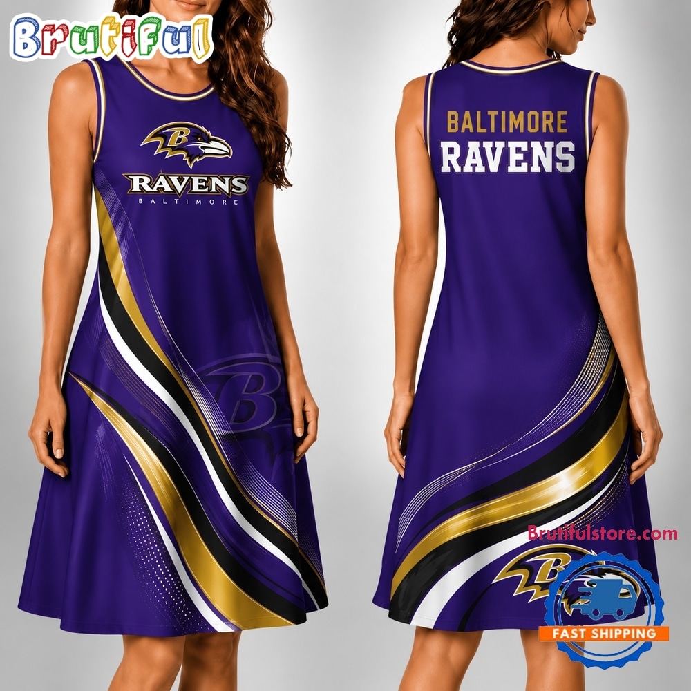 Baltimore Ravens NFL Team Pride Women’s Sleeveless Dress Baltimore Ravens NFL Team Pride Women’s Sleeveless Dress